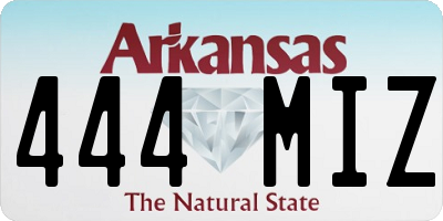 AR license plate 444MIZ
