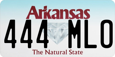AR license plate 444MLO
