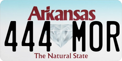 AR license plate 444MOR