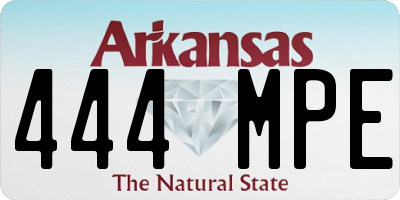 AR license plate 444MPE