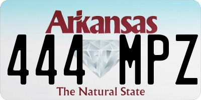 AR license plate 444MPZ