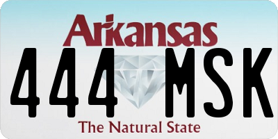 AR license plate 444MSK