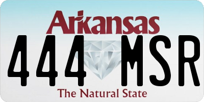 AR license plate 444MSR