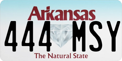 AR license plate 444MSY