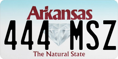 AR license plate 444MSZ