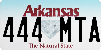 AR license plate 444MTA