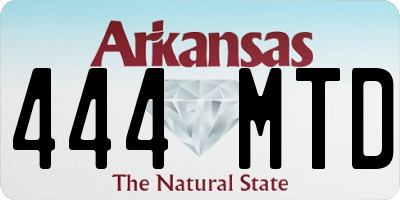 AR license plate 444MTD