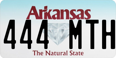 AR license plate 444MTH