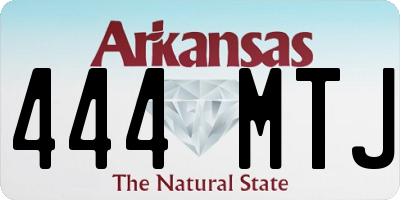 AR license plate 444MTJ
