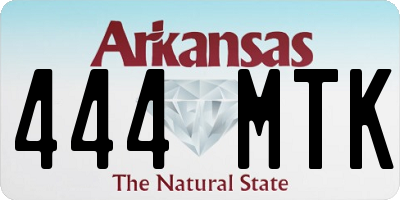 AR license plate 444MTK