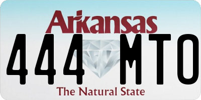 AR license plate 444MTO
