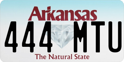 AR license plate 444MTU
