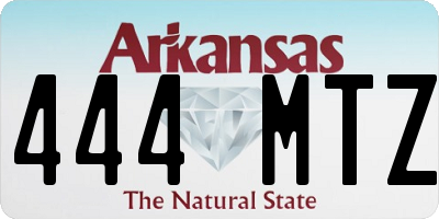AR license plate 444MTZ
