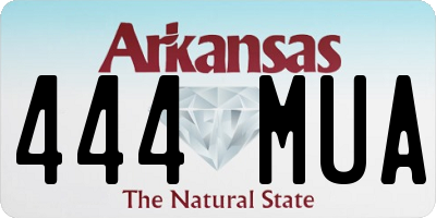 AR license plate 444MUA