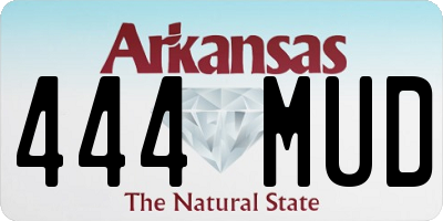 AR license plate 444MUD