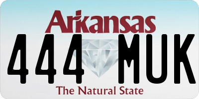 AR license plate 444MUK