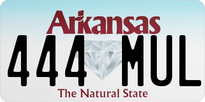 AR license plate 444MUL