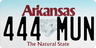 AR license plate 444MUN