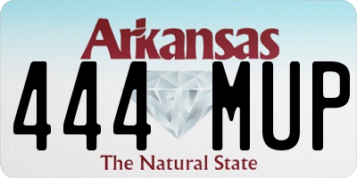 AR license plate 444MUP