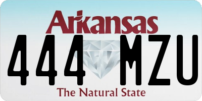 AR license plate 444MZU