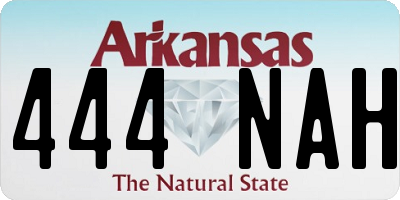 AR license plate 444NAH