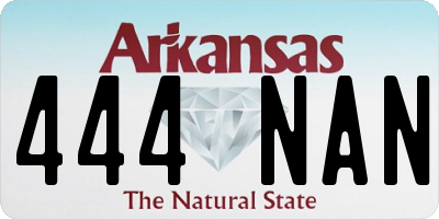 AR license plate 444NAN