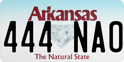 AR license plate 444NAO