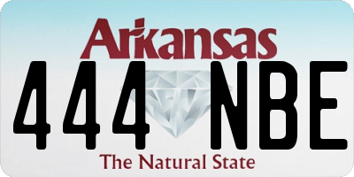 AR license plate 444NBE
