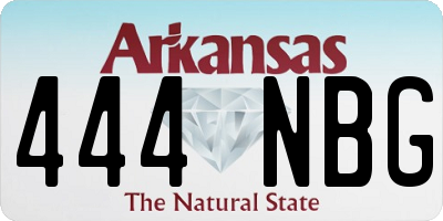 AR license plate 444NBG