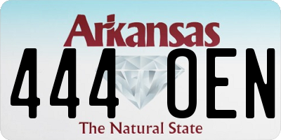 AR license plate 444OEN