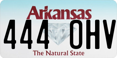 AR license plate 444OHV
