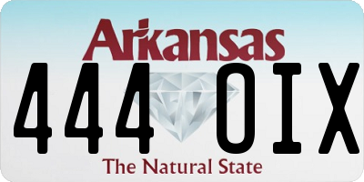 AR license plate 444OIX