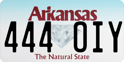 AR license plate 444OIY