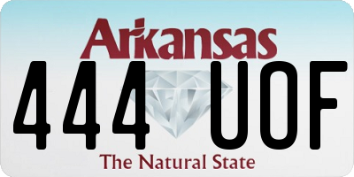 AR license plate 444UOF