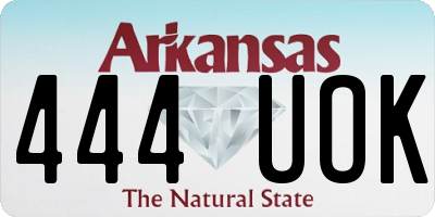 AR license plate 444UOK