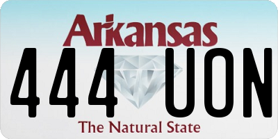 AR license plate 444UON