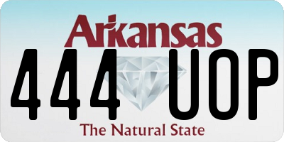 AR license plate 444UOP