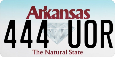 AR license plate 444UOR
