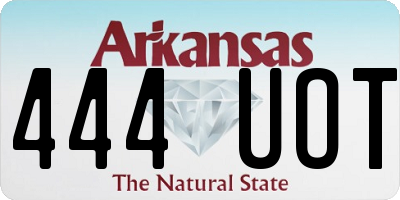 AR license plate 444UOT