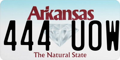 AR license plate 444UOW
