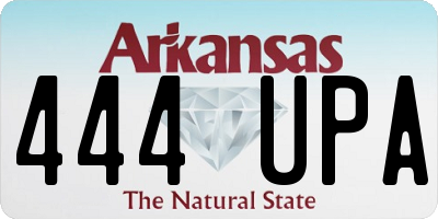 AR license plate 444UPA