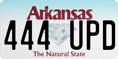 AR license plate 444UPD