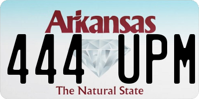 AR license plate 444UPM