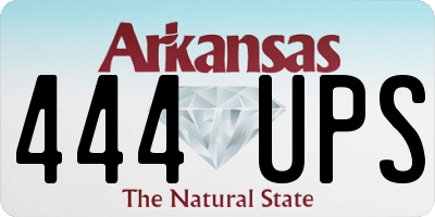 AR license plate 444UPS