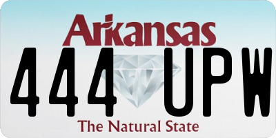 AR license plate 444UPW