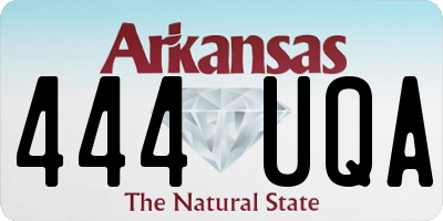AR license plate 444UQA