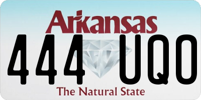 AR license plate 444UQO