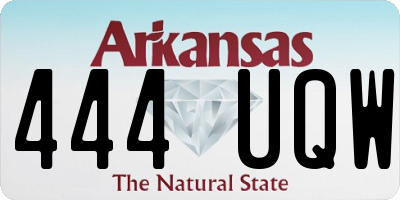 AR license plate 444UQW
