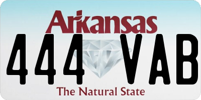 AR license plate 444VAB