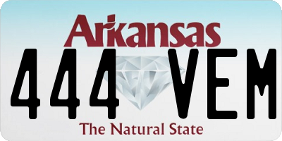 AR license plate 444VEM